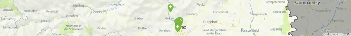 Kartenansicht für Apotheken-Notdienste in der Nähe von Gratkorn (Graz-Umgebung, Steiermark)